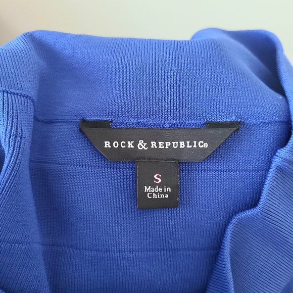 Rock & Republic Blue Bodycon Mini Skirt Size Small - Picture 7 of 8